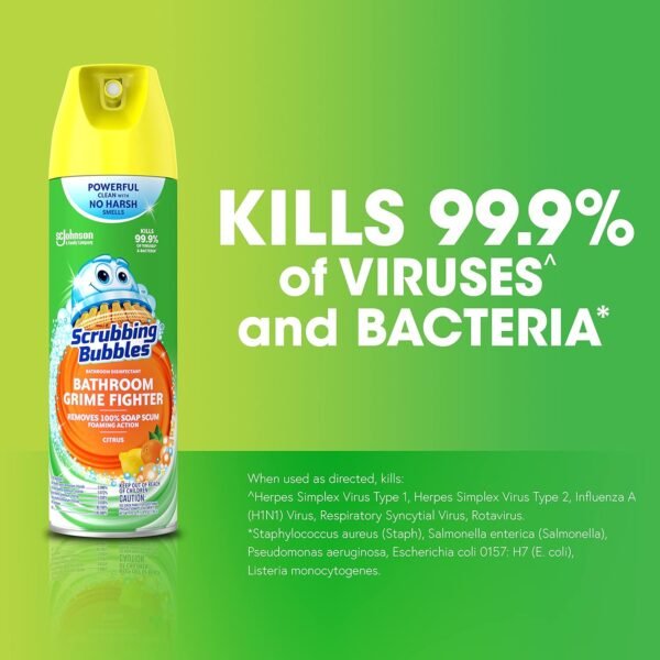 81s7rij70vL._AC_SL1500_ Scrubbing Bubbles Bathroom Cleaner Review Citrus Scent Powerful Grime Fighter Aerosol