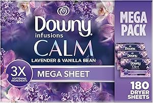 Downy Infusions Mega Dryer Sheets Review Lavender Vanilla Fabric Softener Insights