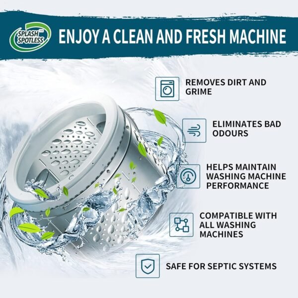 Washing Machine Cleaner Review Splash Spotless Tablets Deep Clean for HE Washers